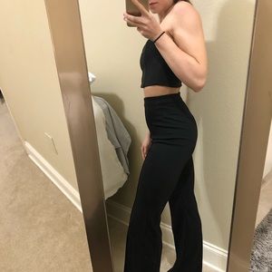 Flare black trousers